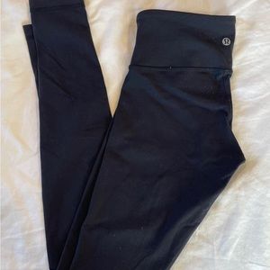 Lululemon Black Wunder Under Train Mid-Rise Tight 28”